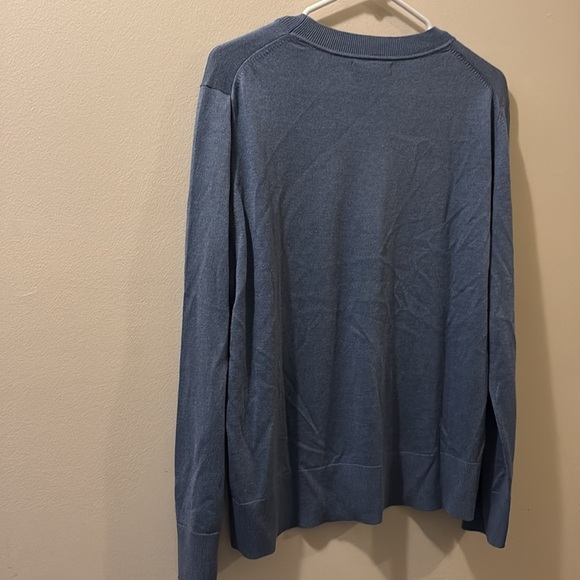 Banana Republic Blue Crewneck Sweater Fine Knit Pullover- Mens large - Picture 5 of 5
